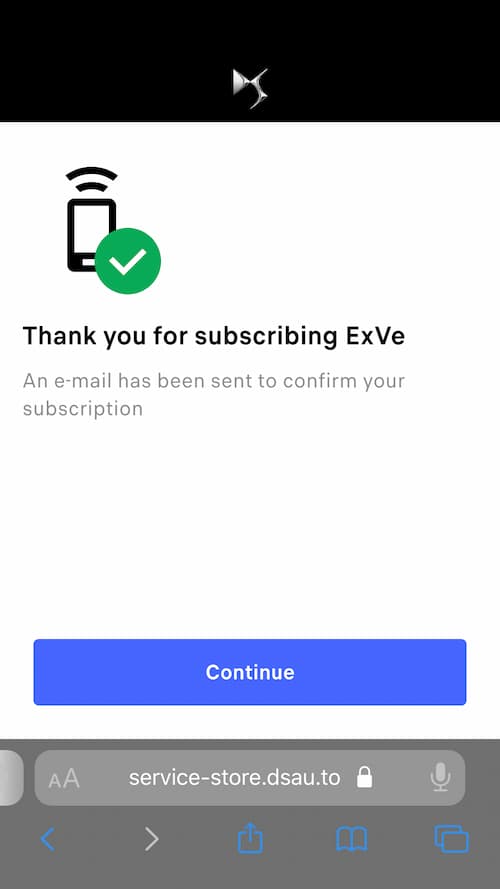 Service subscribed
